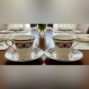 Lenox Interlude Set of 2 Tea Cups And Saucers